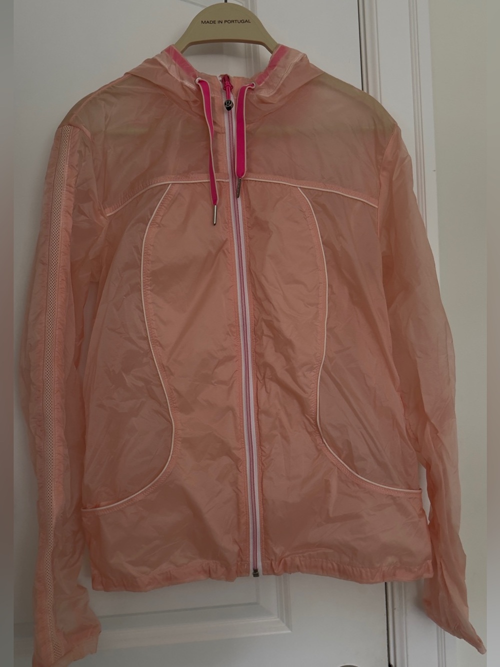 Lululemon Jacket - Women’s Lightweight Peach Zip-Up Hooded Windbreaker Jacket